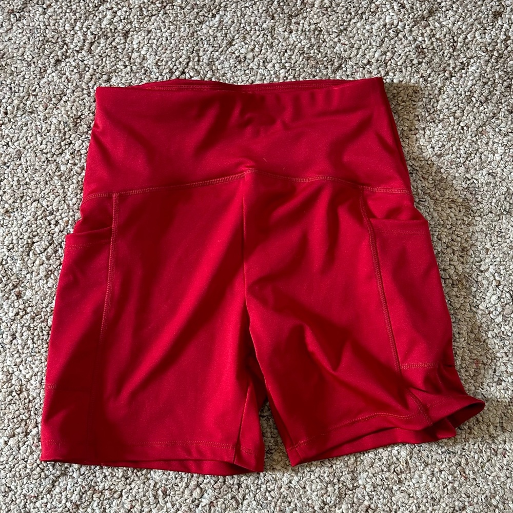 Beyond Basix black spandex workout shorts